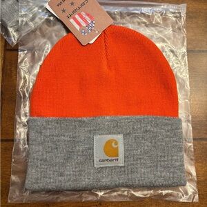 Carhartt Orange and Gray Beanie